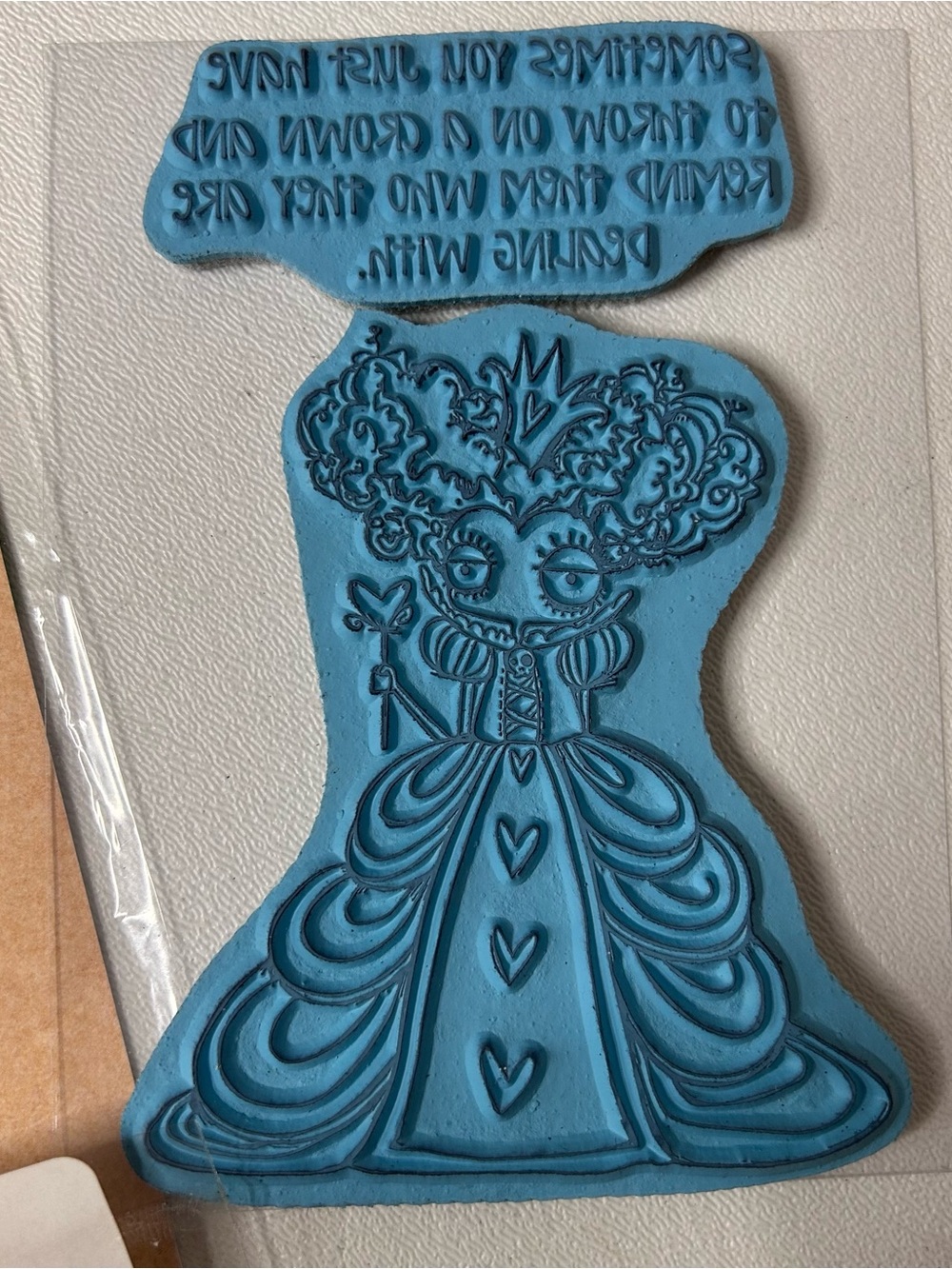 ODDBALL Queen Of Hearts Stamping Bella Cling Rubber Stamp - Alice In Wonderland - Picture 6 of 7